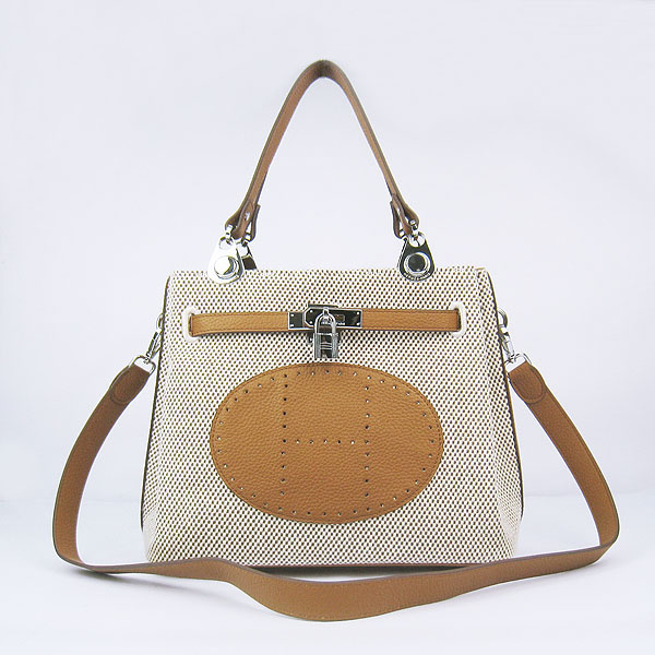 Replica Hermes New Arrival Double-duty handbag Light Coffee 60668 - Click Image to Close